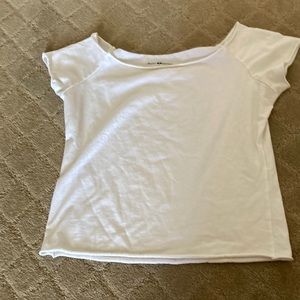 white brandy boat neck top